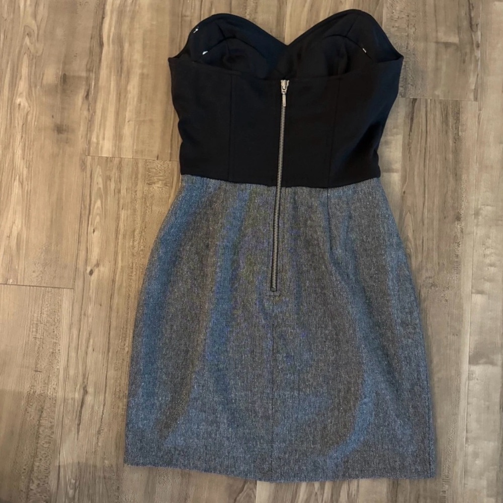 GUESS Sweetheart Strapless Dress M Black/Gray Sparkle Back Zipper Cocktail Dress - Picture 7 of 14